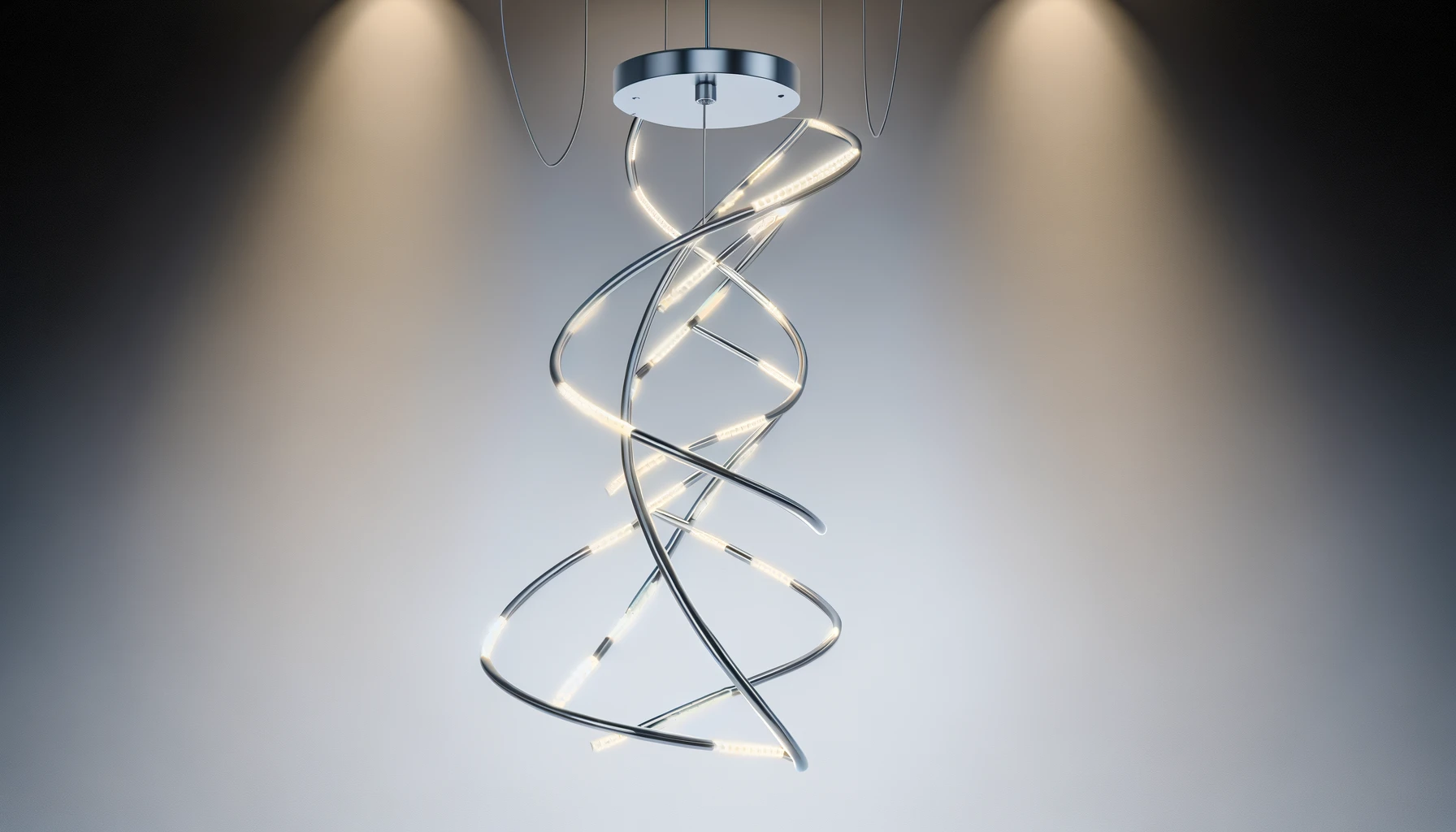 Luminária pendente metálica tipo DNA