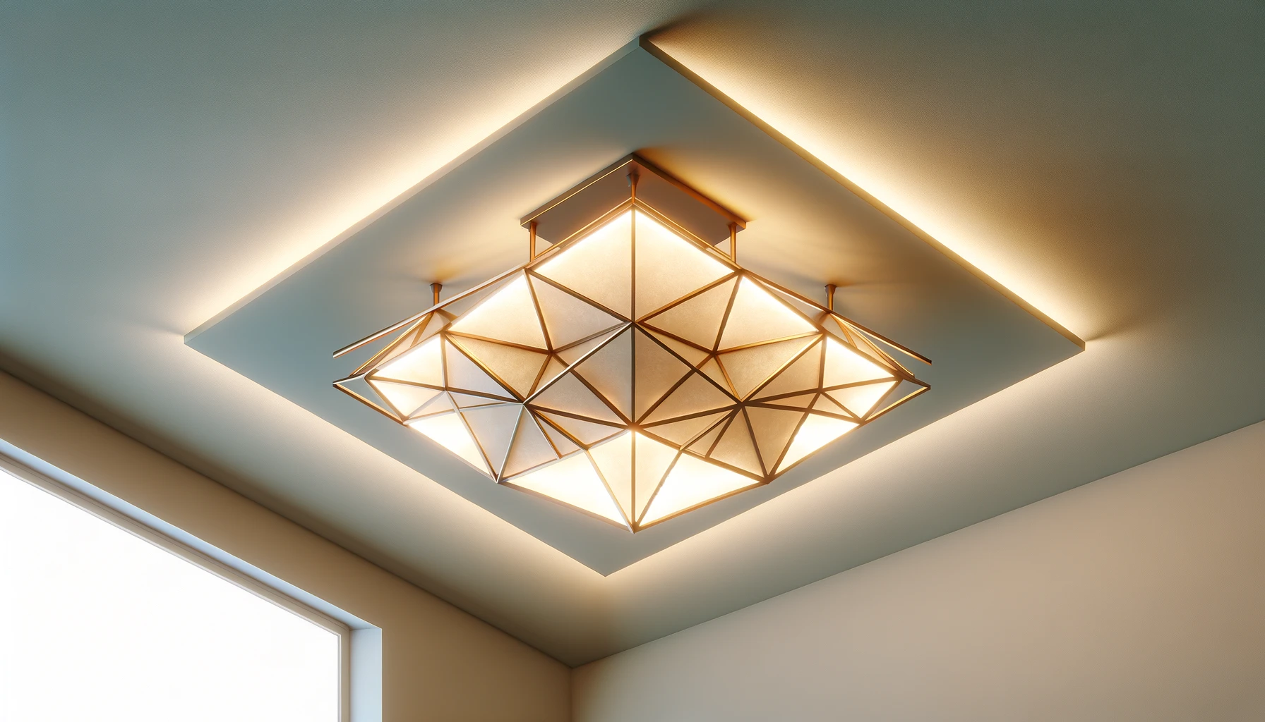 Plafon de sobrepor geométrico minimalista